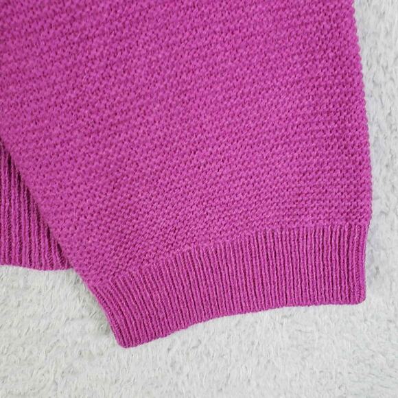 Eileen Fisher Sweater Womens XL Mock Neck Wool Alpaca Blend Pullover Knit Purple - Picture 4 of 8